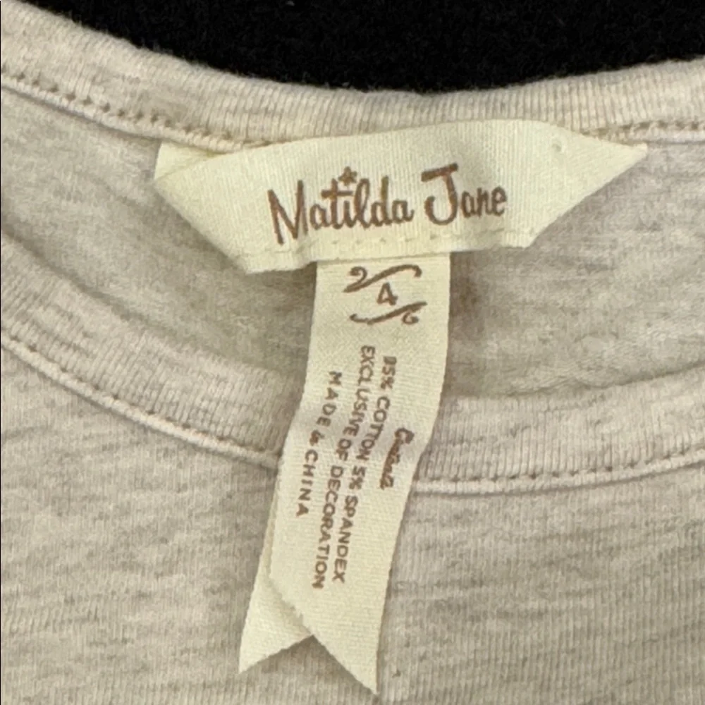 Matilda Jane Cream Kids Dress with gold star‎ Accents size 4